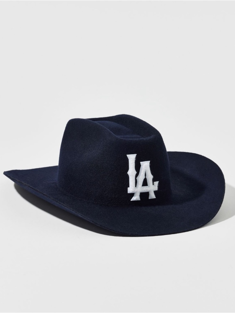 Urban Outfitters LA Logo Navy Wool Cowboy Hat